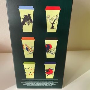 Starbucks Halloween 2022 6 Reusable Glow In The Dark Hot Cups NEW